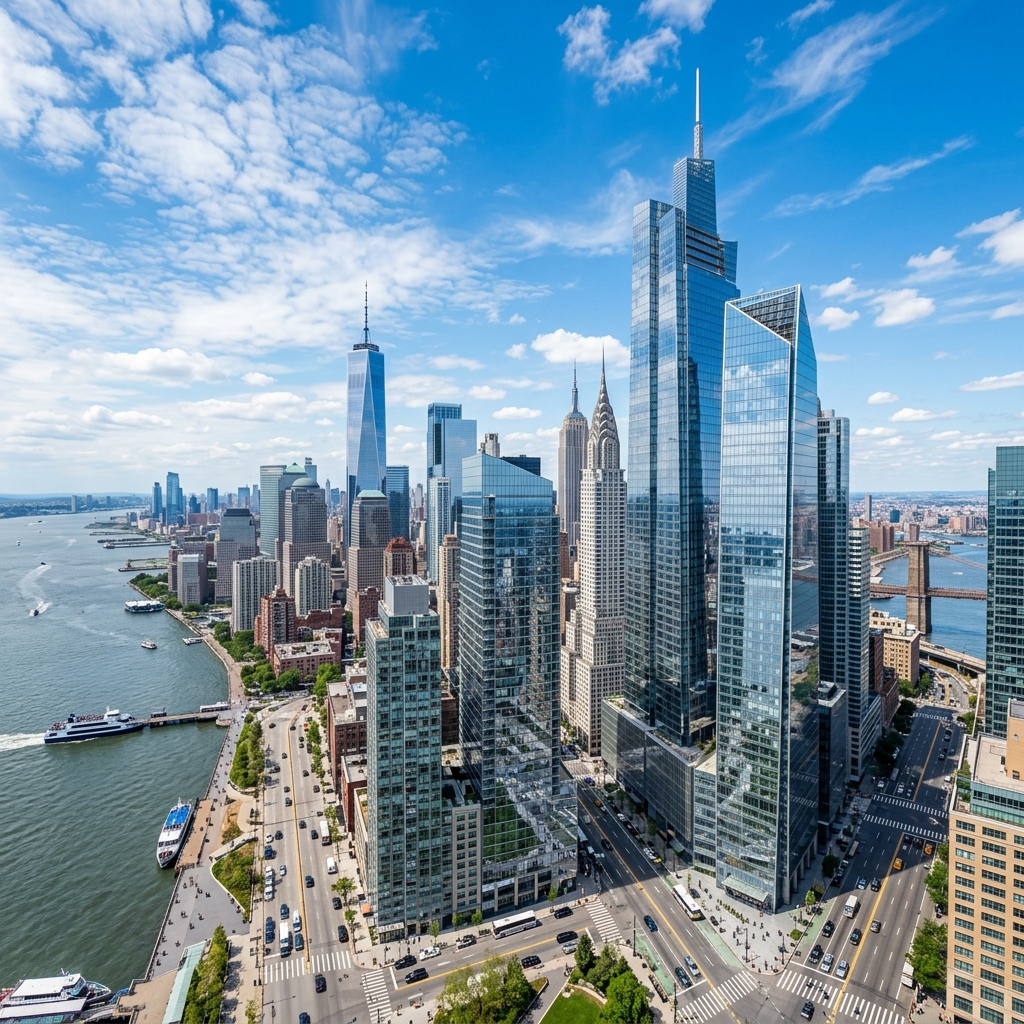 Visionary skyscraper cityscape